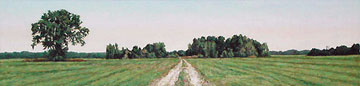 "The Pasture" Oil on Paper, 5.5" x 22" 2007 © Mary Baker (Sold)