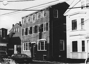 One Temple Street, courtesy of the City of Newburyport, with the clapboard building next door.