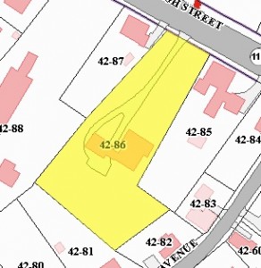 Map of the land at 347 High Street, Courtesy of the City of Newburyport