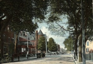 State Street, Wolfe Tavern in the foreground and the YMCA below. Press image to enlarge.