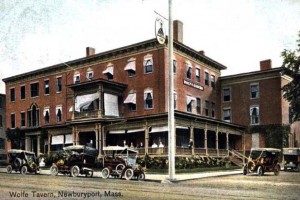 Postcard of the Wolfe Tavern, Newburyport, MA.  Press to enlarge.