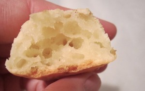 The inside of the Brazilian Cheese Bread (press image to enlarge)