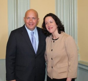 Senator O'Connor Ives with Mike Costello