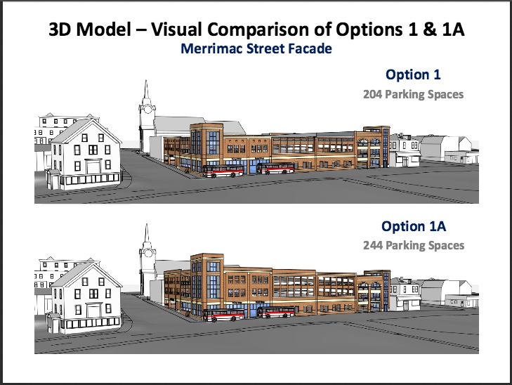 204 & 244 Newburyport Parking Garage Comparison