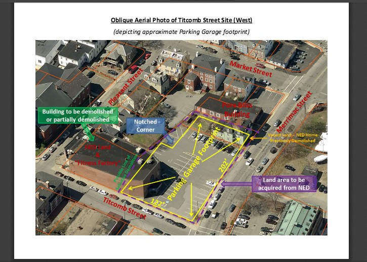 Proposed Newburyport Parking Garage footprint