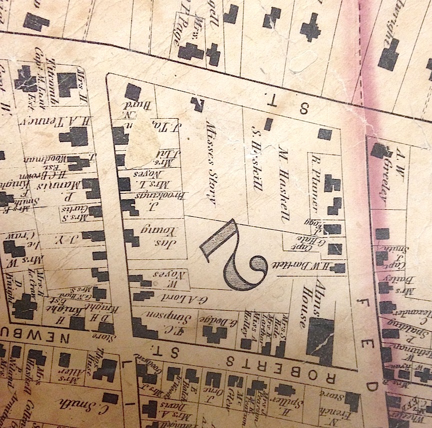 1872 Map showing the old Almshouse