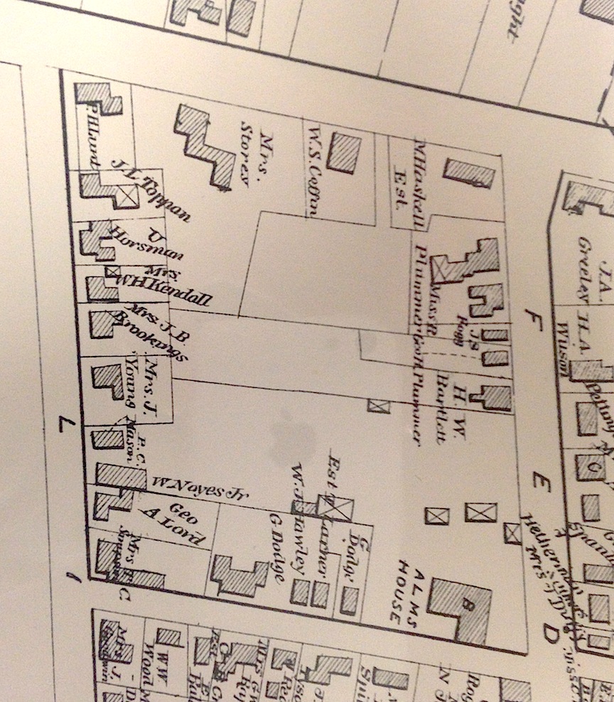 1884 Map showing the old Almshouse