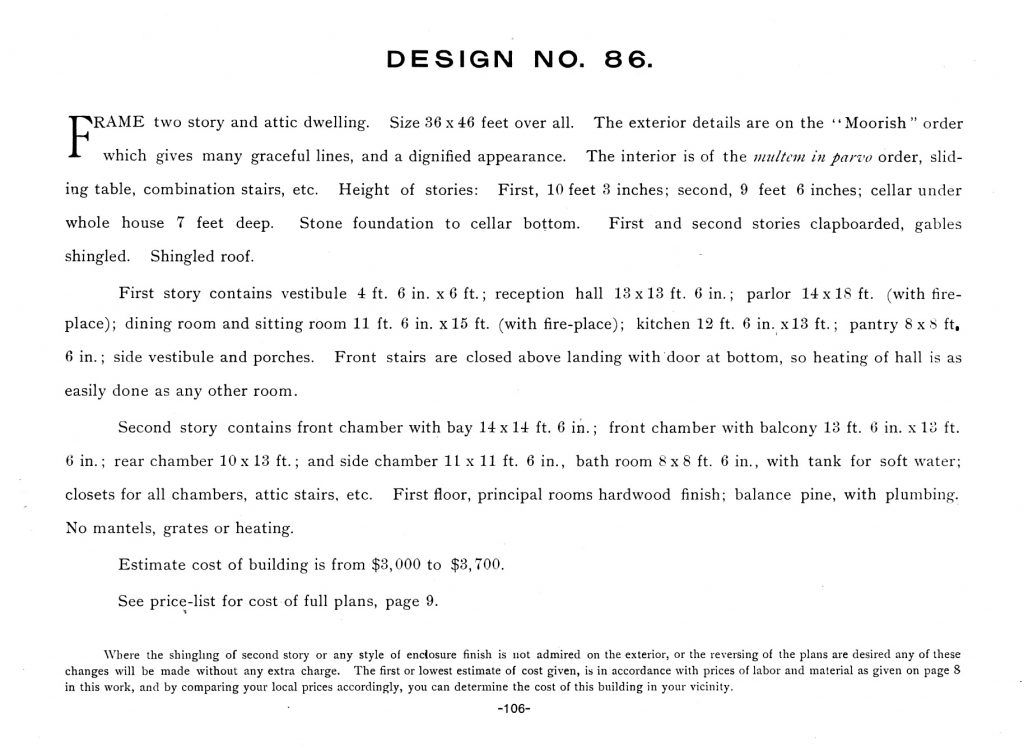 Plans by architect D. S. Hopkins