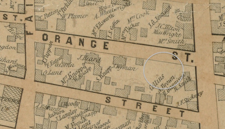 Orange Street, Newburyport, 1851 Map